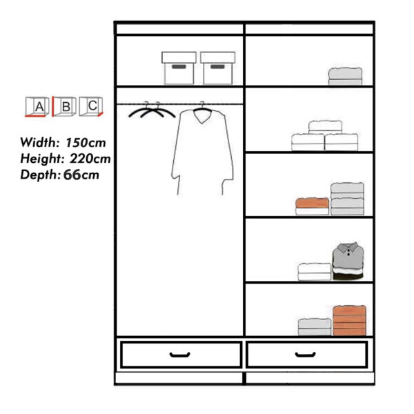 Hera Wardrobe ( White ) - Image 2