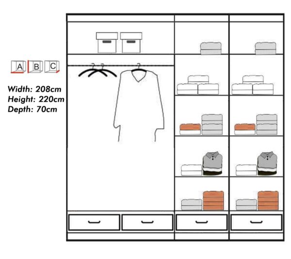 Hera Wardrobe ( White ) - Image 3