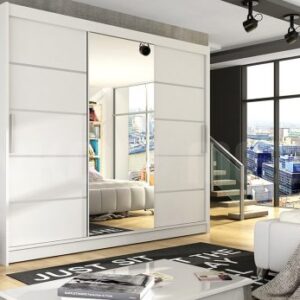 Laxmi White Wardrobe (250CM)