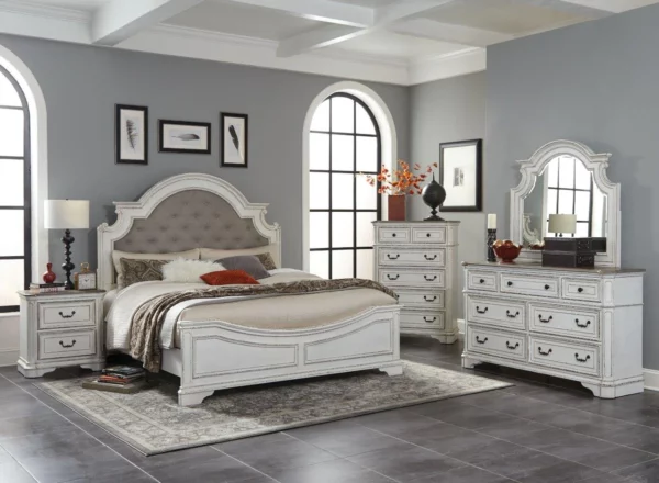 Queen White Bedroom Set - Image 2