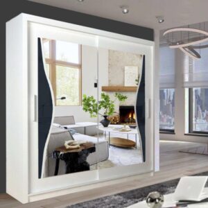 R-BATUMI WHITE SLIDING WARDROBE