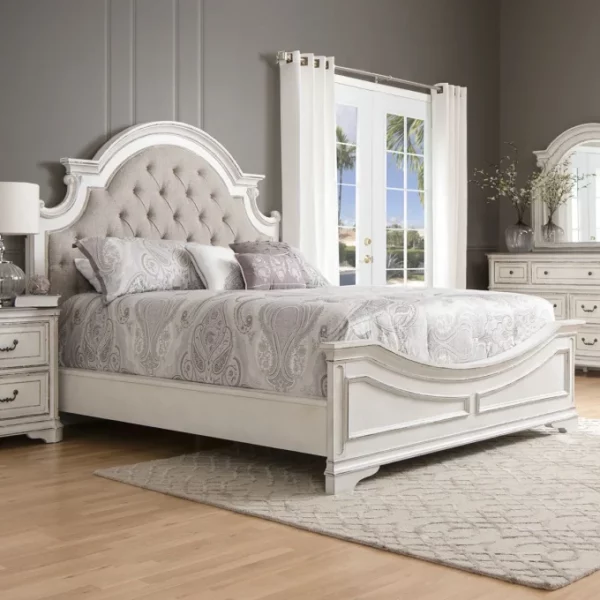 Queen White Bedroom Set - Image 3