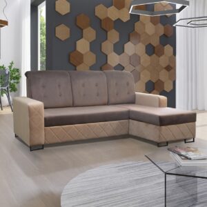 R-Nova Beige Corner Sofa Bed