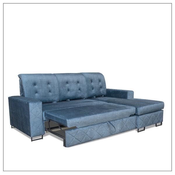 R-Nova Grey Corner Sofa Bed - Image 2