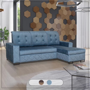 R-Nova Grey Corner Sofa Bed