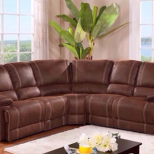 R-Chicago Brown Recliner Corner Sofa
