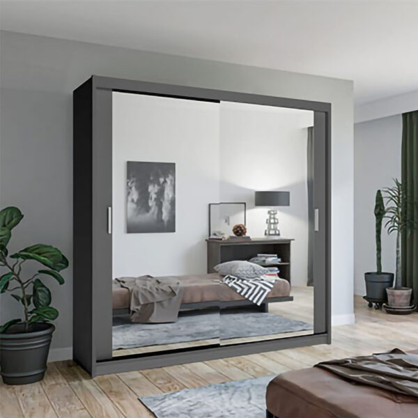 Mumbai Grey Wardrobe (250CM)