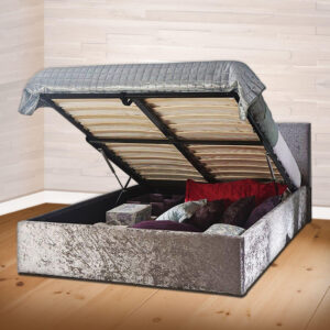 R-Crush Velvet Ottoman Bed