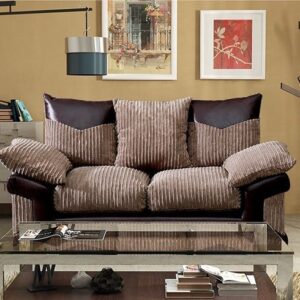 Dino Beige Brown Sofa Set