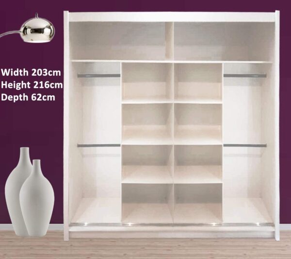 Maya White Wardrobe - Image 3