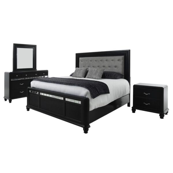 Queen Black Bedroom Set - Image 3