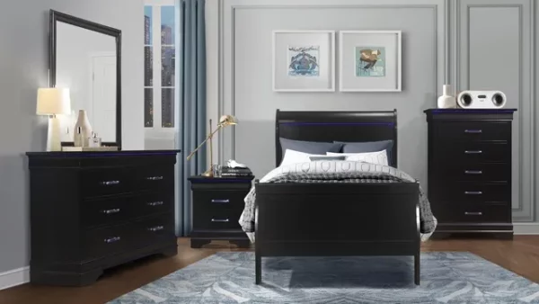 Charlie Black Bedroom Set - Image 4