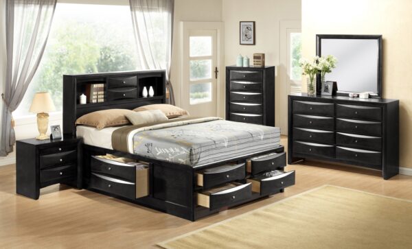Queen Black Bedroom Set - Image 4
