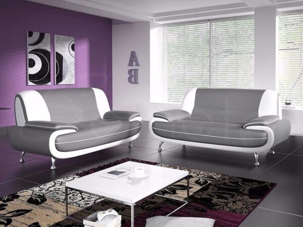 Palermo Brown/Grey Sofa Set - Image 3