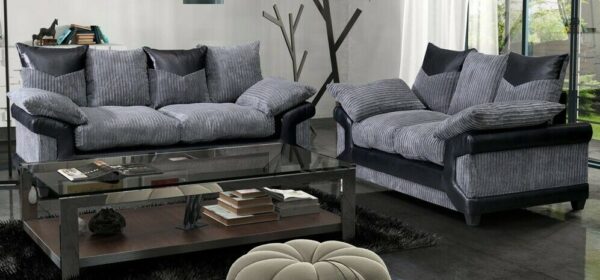 Dino Blak Grey Sofa Set - Image 4