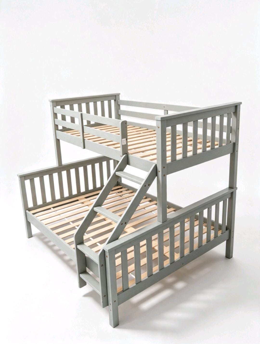 Trio Wooden Bunk Bed – Solid Wood Space-Saving Bunk Bed Frame - Image 4